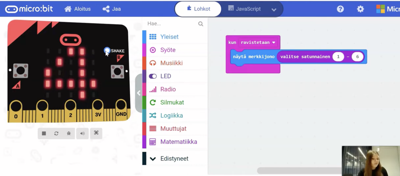 Microbit osa 3, liike